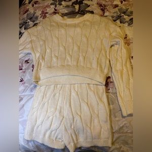 Woman’s crème sweater set from shein med